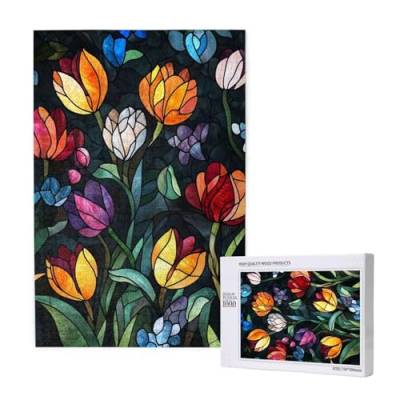 Puzzle 120 Teile Blume Puzzles für Erwachsene Farbe HD Puzzel Anspruchsvolles und Lustig Kreatives Unterhaltungsspiel, DIY Holzpuzzle für Erwachsene Als Feiertage Deko Geschenk fur Frauen M-1934 von Yeogcohe